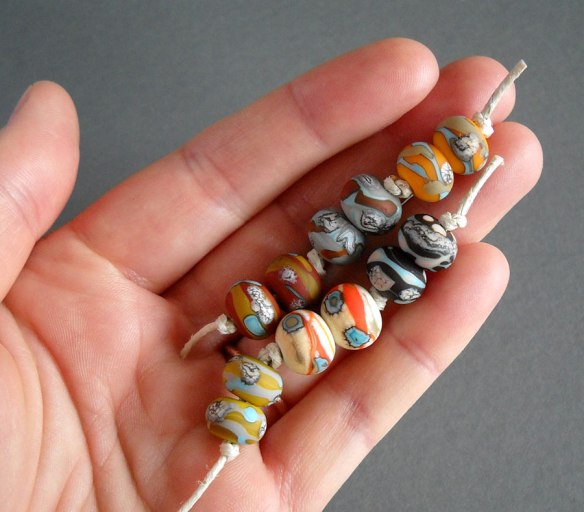 Vivid Wilderness Series lampwork beads by Julie Wong Sontag - Uglibeads